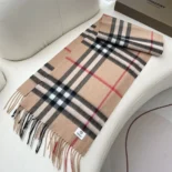 Burberry Unisex Check Cashmere Scarf-Beige 80765761