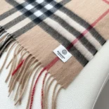 Burberry Unisex Check Cashmere Scarf-Beige 80765761