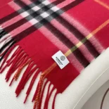 Burberry Unisex Check Cashmere Scarf-Red 80497131