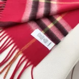 Burberry Unisex Check Cashmere Scarf-Red 80497131