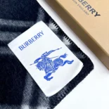 Burberry Unisex Check Wool Scarf-Black 80792461