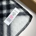 Burberry Unisex Check Wool Scarf-Black 80792461