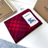 Burberry Unisex Check Wool Scarf-Red 80792481