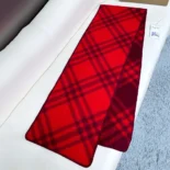 Burberry Unisex Check Wool Scarf-Red 80792481