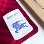 Burberry Unisex Check Wool Scarf-Red 80792481