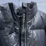 Canada Goose Men Cypress Cropped Puffer in Recycled Feather-Light Ripstop Shiny-Black