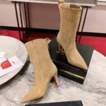 Christian Louboutin Women Santigag 85 mm Low Boots Veau Velours
