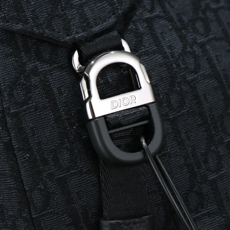Dior Men Dior 8 Backpack with Flap Black Dior Oblique Jacquard