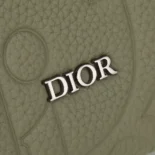 Dior Men Rider 2.0 Zipped Messenger Bag Khaki Dior Gravity Leather and Khaki Grained Calfskin