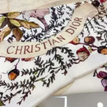 Dior Unisex Dior 4 Saisons Automne Soleil 90 Square Scarf Ecru Multicolor Silk Twill