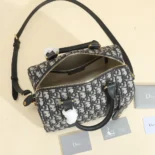 Dior Unisex Dior Groove 25 Bag Blue Dior Oblique JacquardDior Unisex Dior Groove 25 Bag Blue Dior Oblique Jacquard
