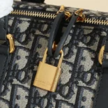 Dior Unisex Dior Groove 25 Bag Blue Dior Oblique Jacquard