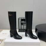 Dior Women D-Town Heeled Boot Black Supple Calfskin