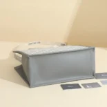 Dior Women Medium Dior Book Tote Gray Dior Oblique Embroidery and Calfskin