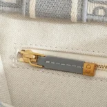 Dior Women Small Dior Book Tote Gray Dior Oblique Embroidery and Calfskin