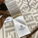 Fendi Unisex FF Scarf Dove Gray Wool and Cashmere Scarf