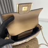Fendi Women Baguette Mini Dove Gray Nappa Leather Bag with FF Motif