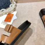 Hermes Unisex Chypre Sandal-Brown H222299ZvA3360