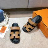 Hermes Unisex Chypre Sandal-Brown H222299ZvA3360