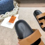 Hermes Unisex Chypre Sandal-Brown H222299ZvA3360