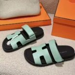 Hermes Unisex Chypre Sandal-Light Green H231295ZvDF350