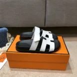 Hermes Unisex Chypre Sandal-White H222100Zv90380