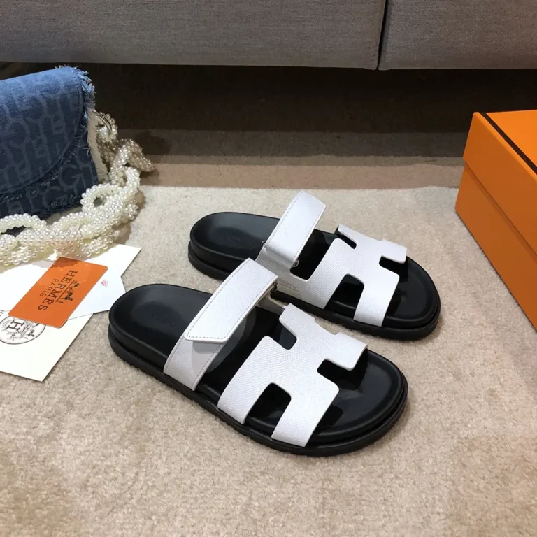 Hermes Unisex Chypre Sandal-White H222100Zv90380
