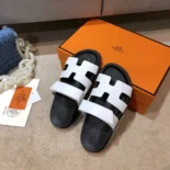 Hermes Unisex Chypre Sandal-White H222100Zv90380