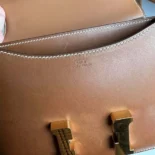 Hermes Women Constance 24 Bag Box Leather-Brown/Gold