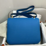 Hermes Women Constance 24 Bag Epsom Leather-Blue/Gold