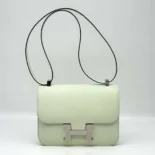 Hermes Women Constance 24 Bag Epsom Leather-Lime/SilverHermes Women Constance 24 Bag Epsom Leather-Lime/Silver
