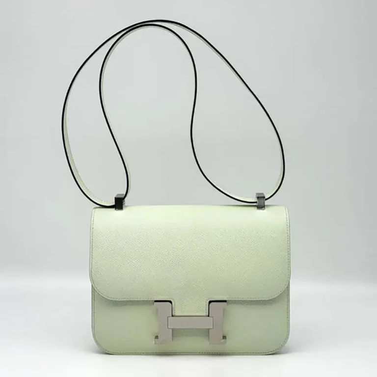 Hermes Women Constance 24 Bag Epsom Leather-Lime/SilverHermes Women Constance 24 Bag Epsom Leather-Lime/Silver