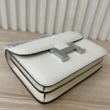 Hermes Women Constance 24 Bag Epsom Leather-White/Silver