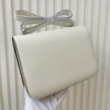 Hermes Women Constance 24 Bag Epsom Leather-White/SilverHermes Women Constance 24 Bag Epsom Leather-White/Silver