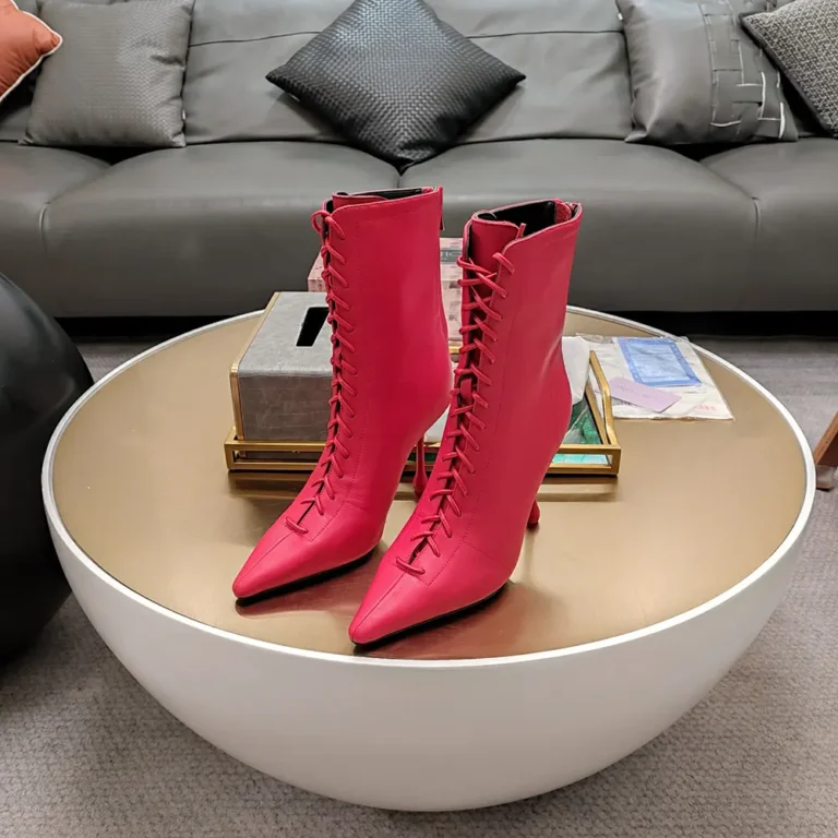 Jimmy Choo Women Scarlett Ankle Boot 95 Postbox Red Nappa Leather Boots