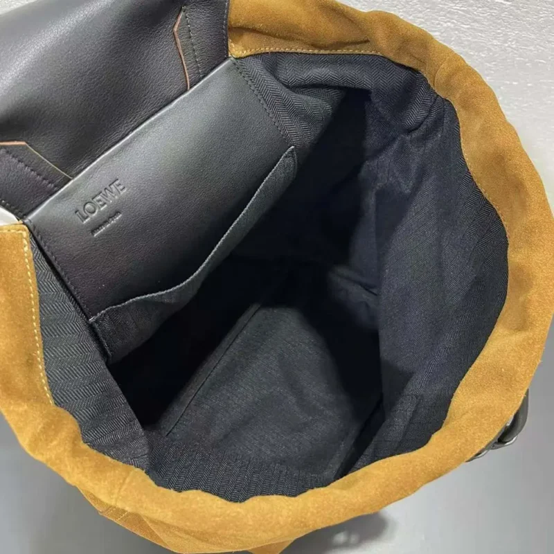 Loewe Unisex Flamenco Backpack in Pressed Suede 0011083391