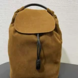 Loewe Unisex Flamenco Backpack in Pressed Suede 0011083391