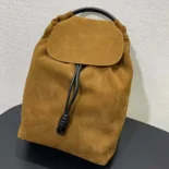 Loewe Unisex Flamenco Backpack in Pressed Suede 0011083391