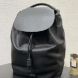 Loewe Unisex Flamenco Backpack in Shiny Supple Calfskin-Black