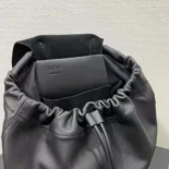 Loewe Unisex Flamenco Backpack in Shiny Supple Calfskin-Black