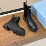 Prada Men Leather Chelsea Boots-Black 1T744N