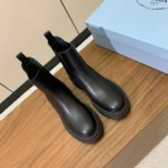 Prada Men Leather Chelsea Boots-Black 1T744N