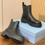Prada Men Leather Chelsea Boots-Black 1T744N