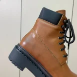 Prada Unisex Leather and Re-Nylon booties-Ebony 1T704N