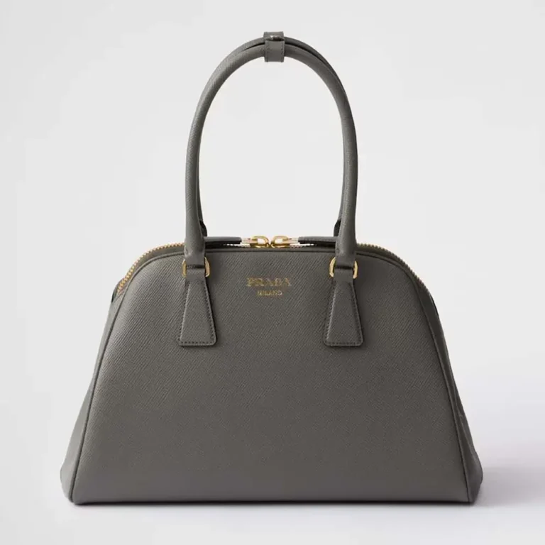 Prada Women Medium Saffiano Leather Bag-Gray