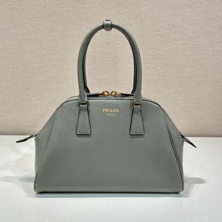 Prada Women Medium Saffiano Leather Bag-Gray