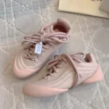 Alexander Mcqueen Unisex Crackled Leather Flexion Sneaker in Pink