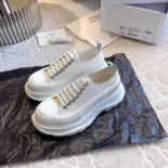 Alexander Mcqueen Unisex Tread Slick Lace Up in White