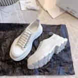 Alexander Mcqueen Unisex Tread Slick Lace Up in White