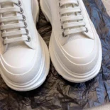Alexander Mcqueen Unisex Tread Slick Lace Up in White
